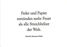 BuchdruckkarteFeder und Papier...