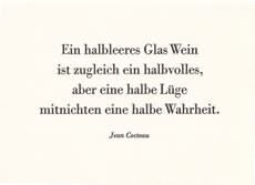 BuchdruckkarteEin halbleeres Glas...